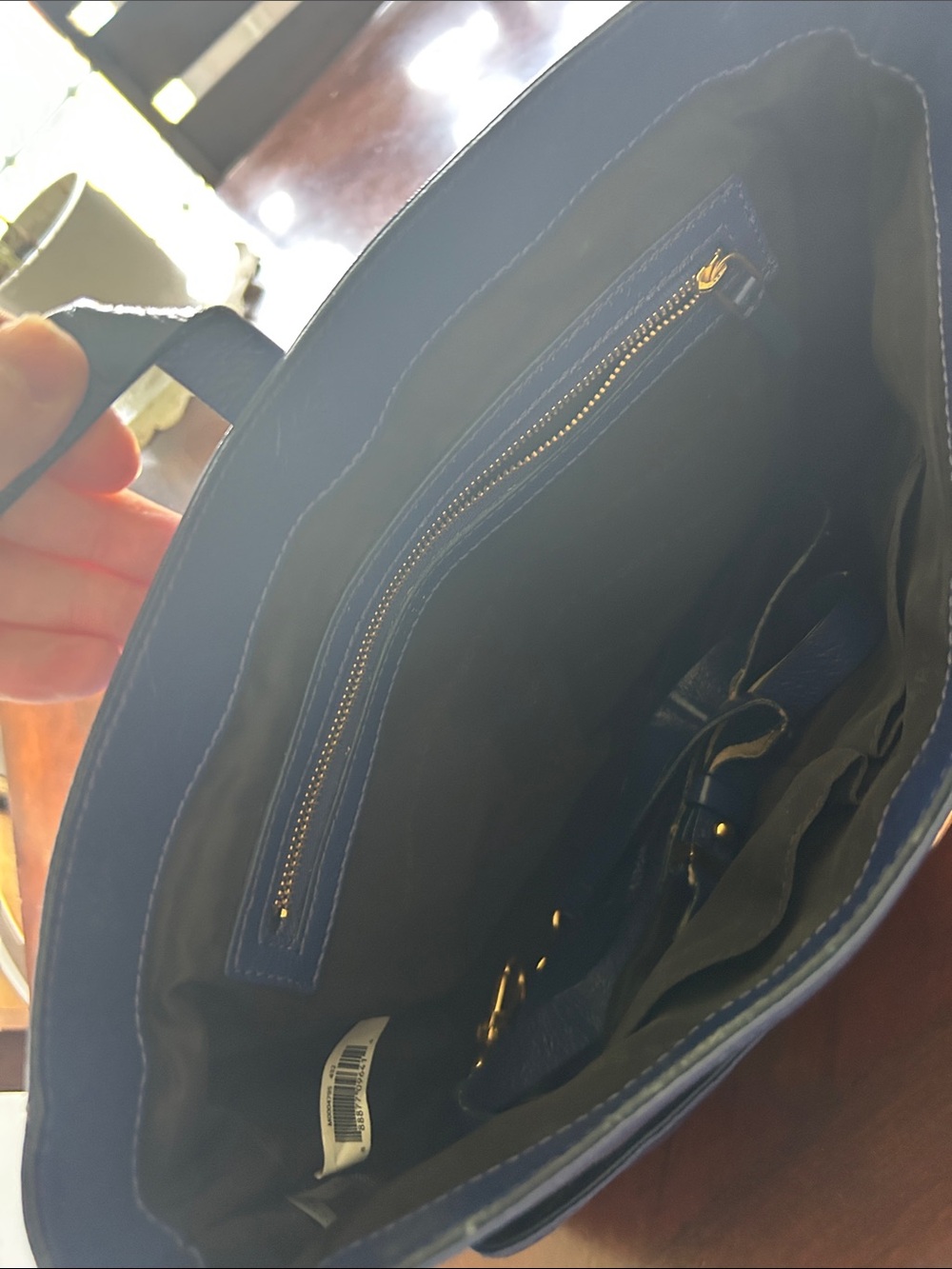 Marc Jacobs Royal Blue Leather Satchel with Gold Hardware - Picture 8 of 9